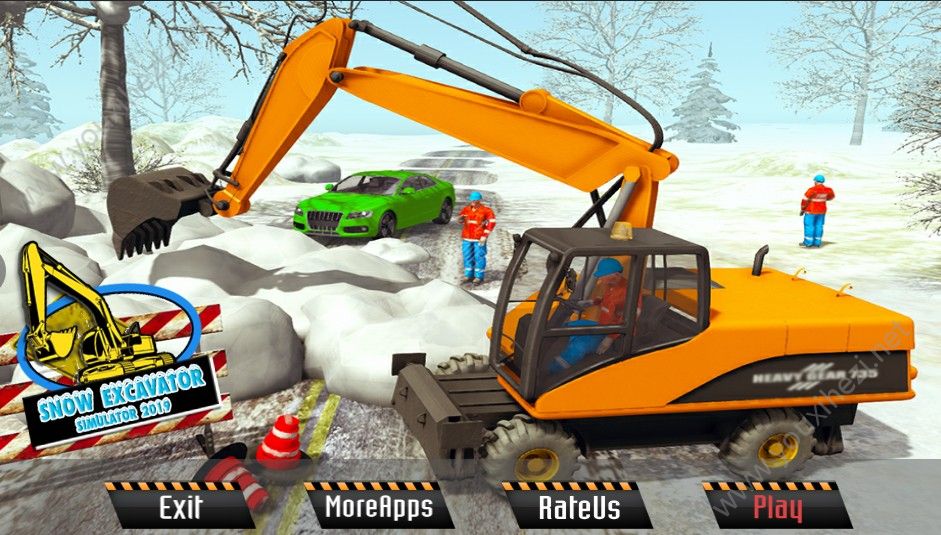 挖雪掘机模拟器2019去广告中文安卓版下载（Snow Excavator Simulator 2019）图1: