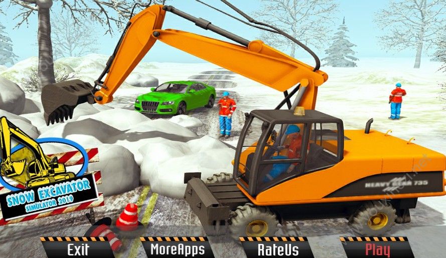 挖雪掘机模拟器2019去广告中文安卓版下载（Snow Excavator Simulator 2019）图片1