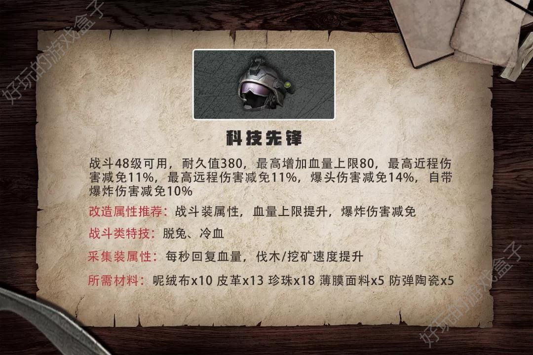 明日之后帽子护具怎么制作？全帽子特性及制作材料攻略图片5