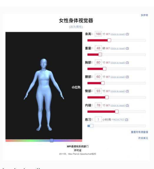 女性身材可视化模拟图2