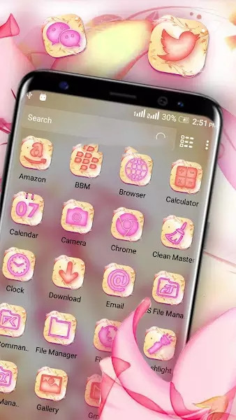 Lily Pink Launcher Theme app图3