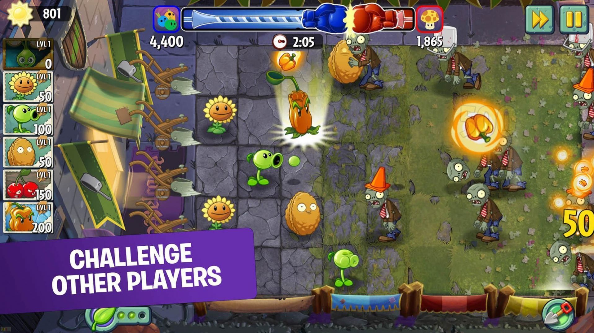 pvz2国际版8.8.1全植物全满级安卓版下载图3: