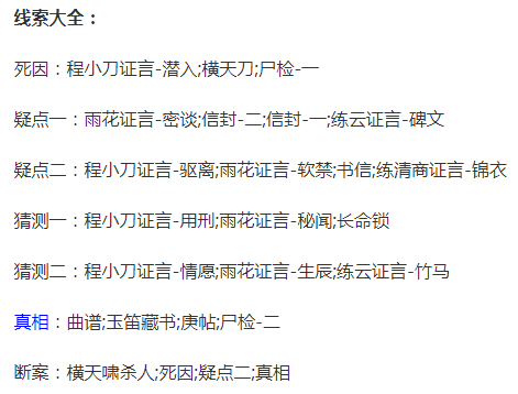 天涯明月刀手游横天啸案线索怎么选？横天啸案线索选择方法[多图]图片2