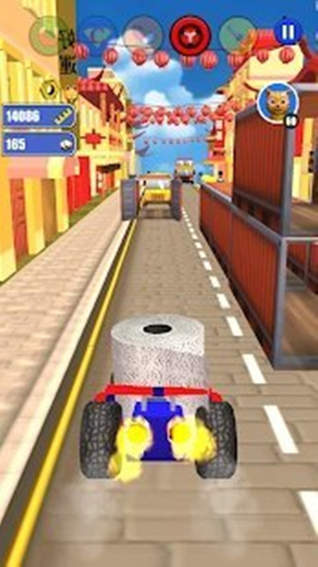 手纸猫跑酷游戏安卓中文版（Toilet Paper Cat Run）图3: